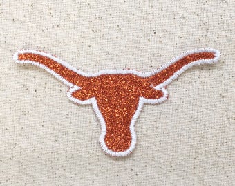 Steer Head - Longhorn - Custom Colors - Embroidered Iron on Patch