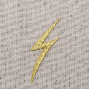 Éclair - Or - écusson brodé - Appliqué à repasser - 220677 M