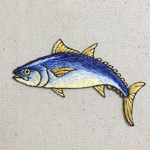 Tuna Fish - Natural - Fishing/Camping - Iron on Applique/Embroidered Patch - 152639-A