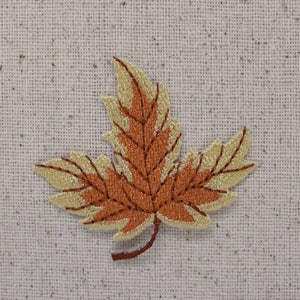 Tree Leaf - Fall - Leaves - Brown/Tan - Embroidered Patch - Iron on Applique - 695564-B