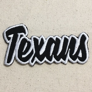 Texans - Color Choice - Mascot - Team Name - Words - Iron on Applique - Embroidered Patch