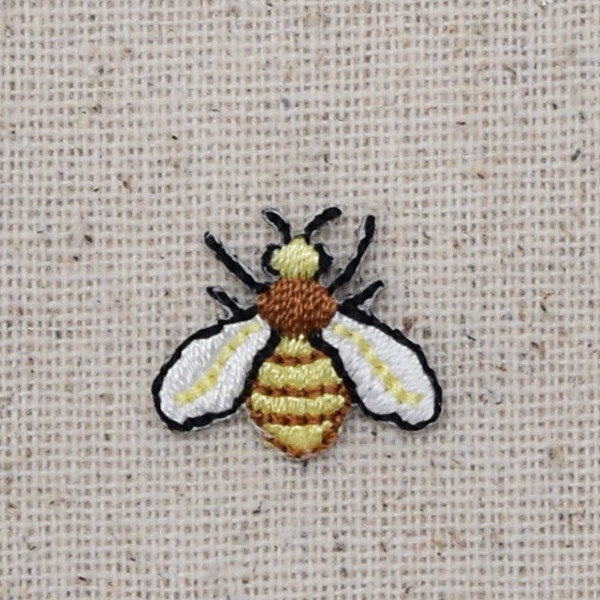 Mini Hornet - Yellowjacket - Pszczoła - Aplikacja do prasowania - Naszywka haftowana - 152896A