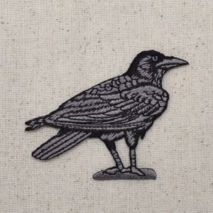 Raven, Black Crow, Birds, Facing Left or Right, Iron on Patch image 4