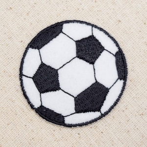 Soccer Ball - Large - 2.5" - Futebol - Embroidered Patch - Iron on Applique - 695248A