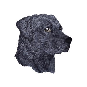 Black Lab, Dogs, Pets, Labrador Retriever, Embroidered, Iron on Patch