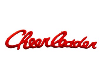 Rode geborduurde cheerleader-patch