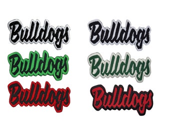 Bulldogs, Embroidered, Iron on Patch