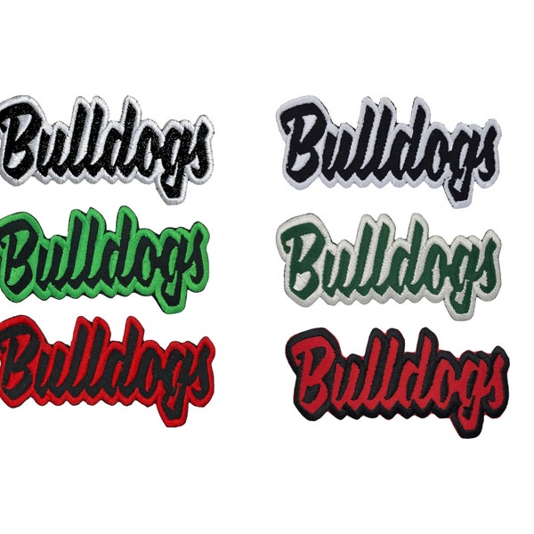 Bulldogs, Embroidered, Iron on Patch