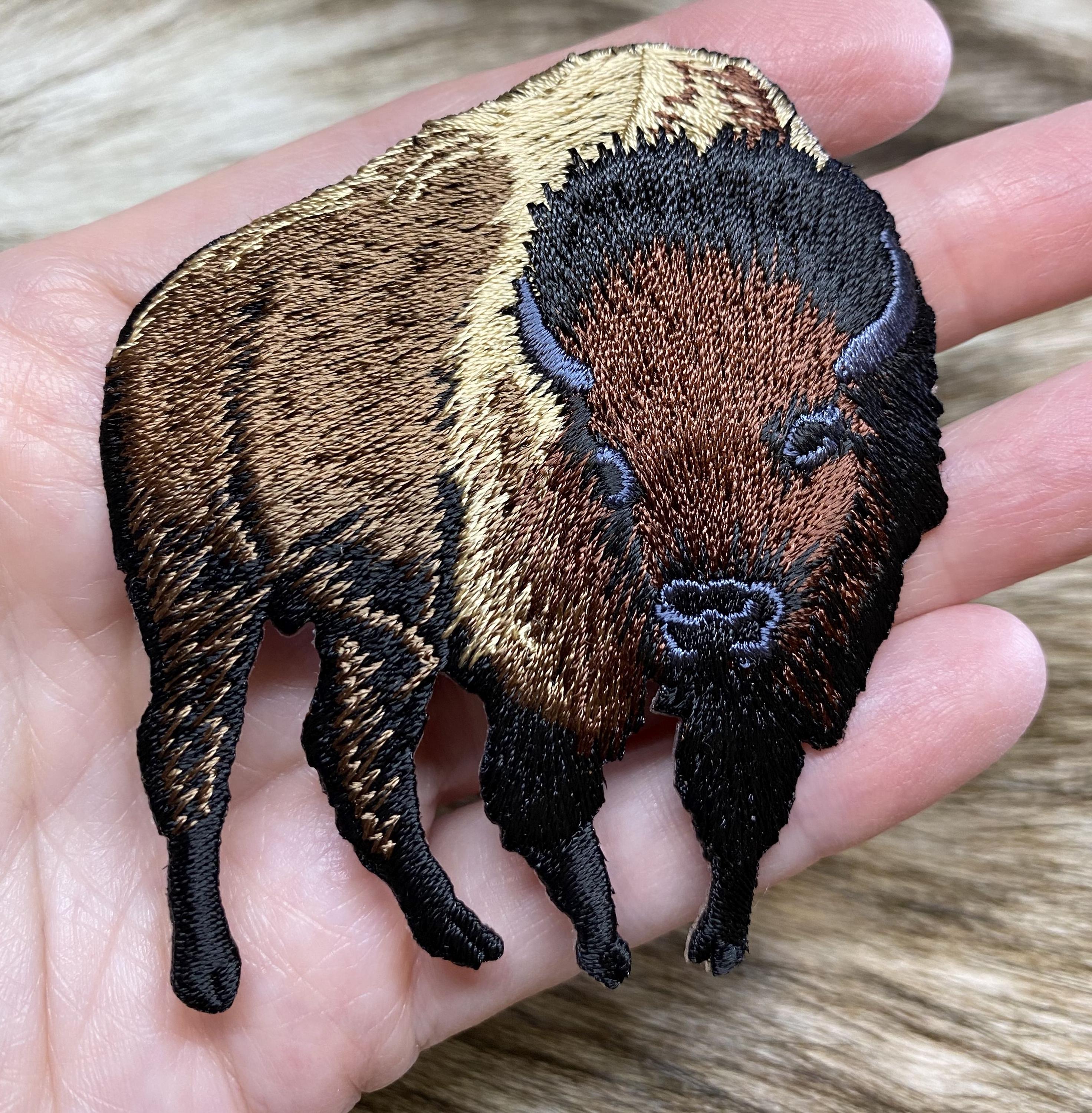 Brown Buffalo - American Bison - Iron on Applique - Embroidered Patch ...