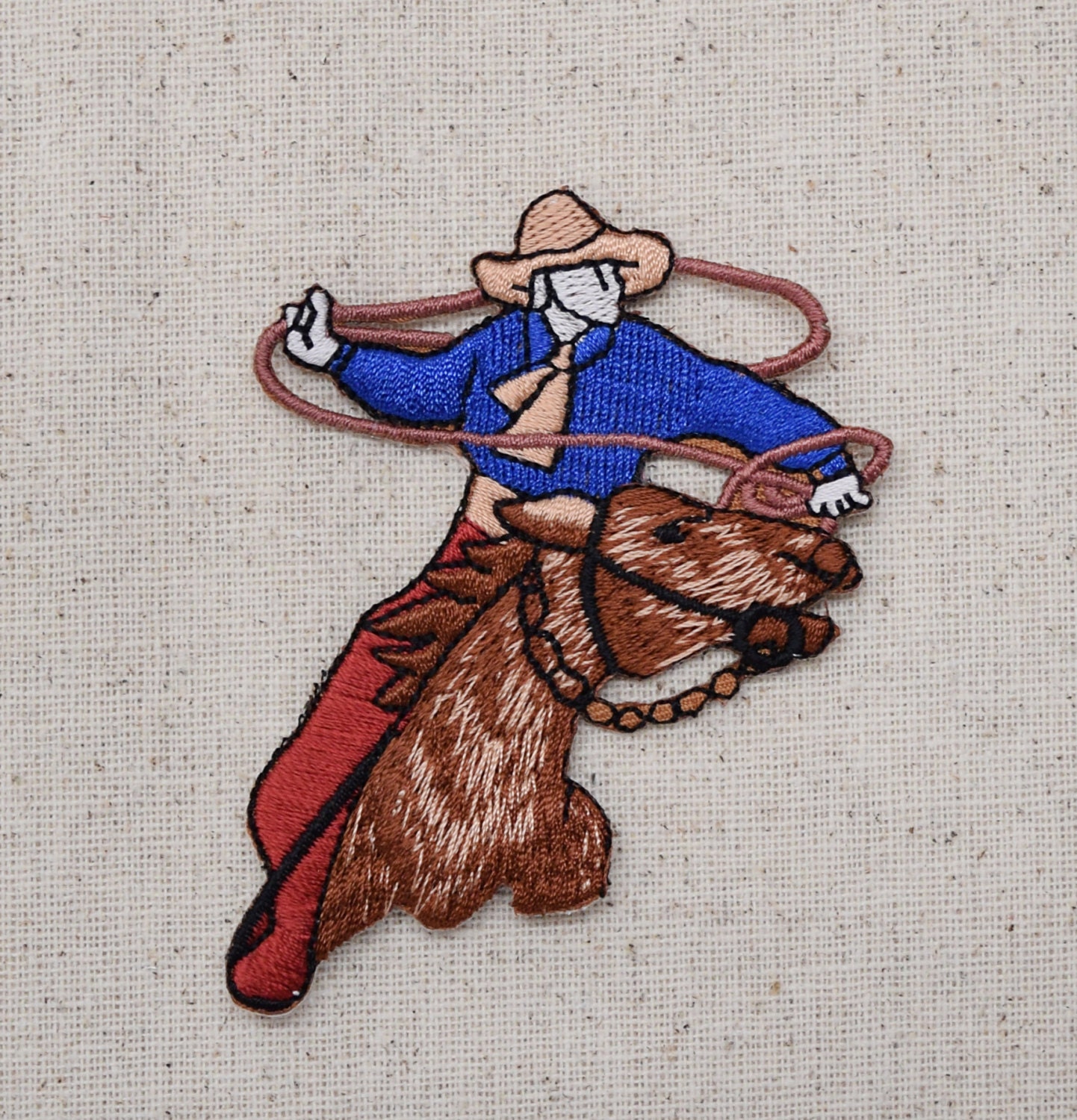 Western Rodeo Roper Cowboy and Horse Lasso Iron on - Etsy Singapore