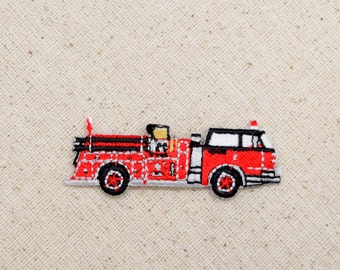 Pompier - Camion - Applique thermocollante - écusson brodé - 693493-A