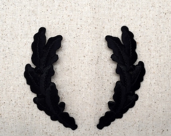 Nero - Coppia - Uova strapazzate - Uniforme militare - Applicazione termoadesiva - Toppa ricamata - 693230E