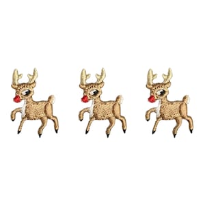 Mini/Small Reindeer, Christmas, Iron on Patch