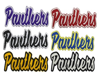 Panthers, Embroidered, Iron on Patch