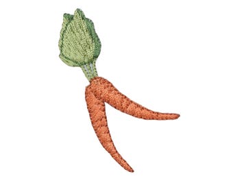 Toppa Ricamata Termoadesiva A Forma Di Carota – 9x7,1 Cm, Da Stirare O Cucire Su Vestiti E Accessori