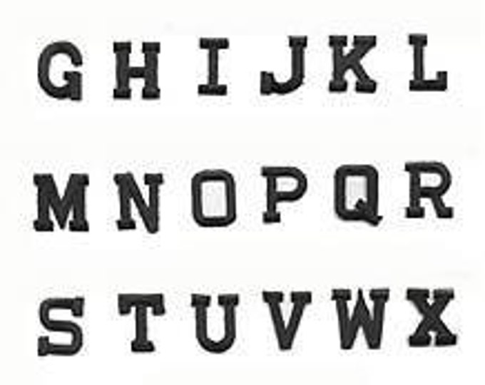 Iron on Letters and Numbers Black Iron On Modern Alphabet - Etsy