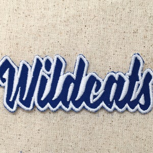 Wildcats Color Choice Mascot Team Name Words Iron on Applique Embroidered Patch image 3