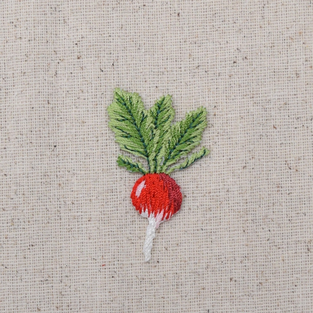 Turnip - Radish - Garden Vegetable - Embroidered Patch - Iron on ...