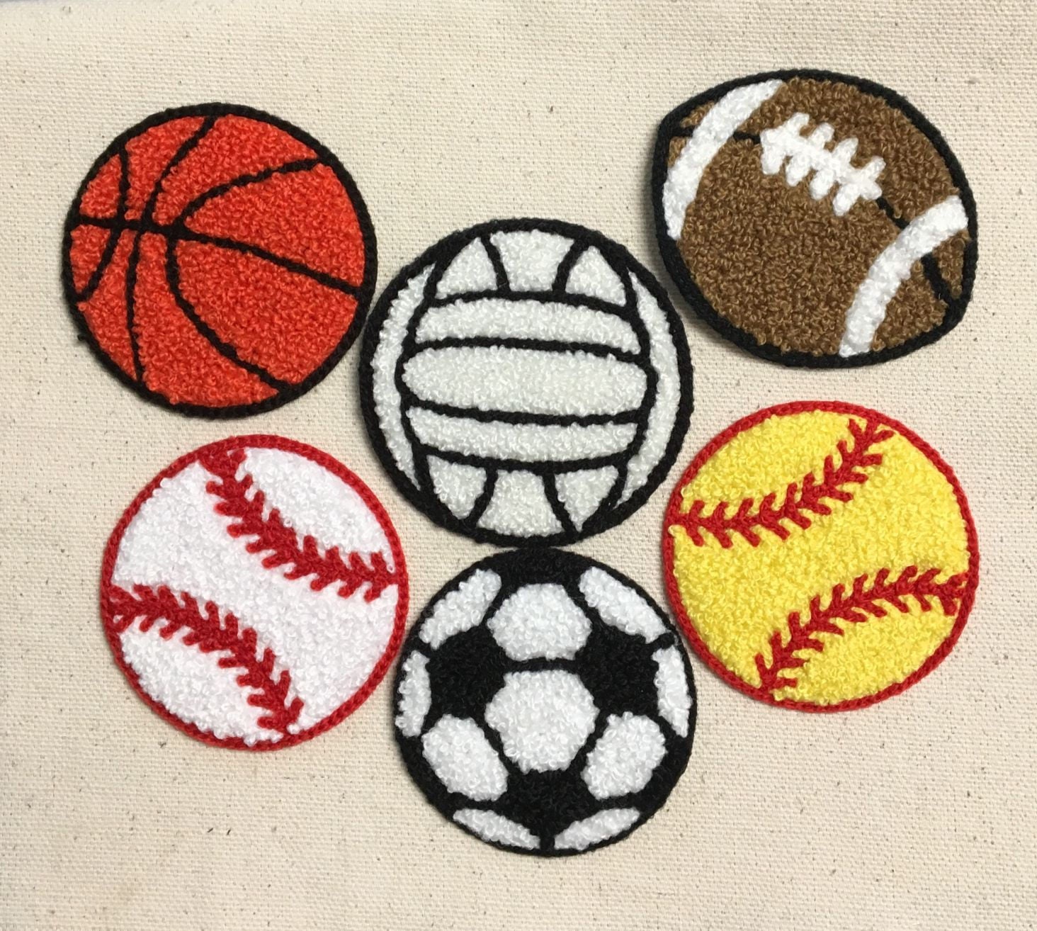Chenille Football - Iron on Applique/Embroidered Patch