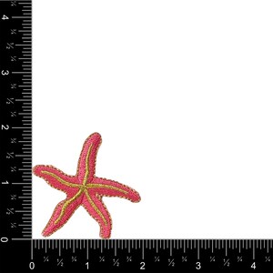 Coral Starfish With Gold Details, Embroidered, Iron on Patch - Etsy