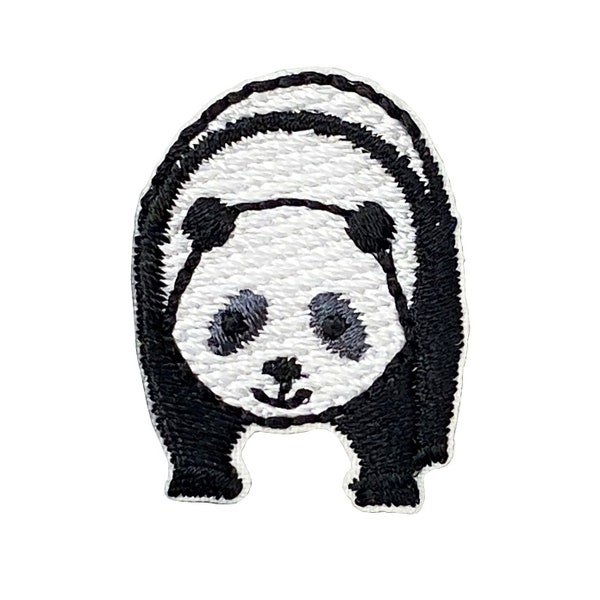 Mini Panda Bear Embroidered Iron on Patch