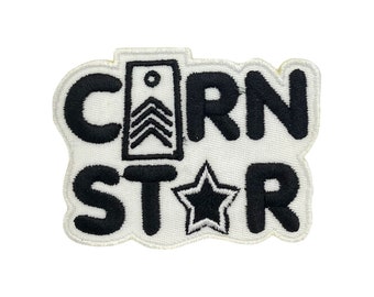 Cornhole Star, Corn Hole, Embroidered, Iron on Patch