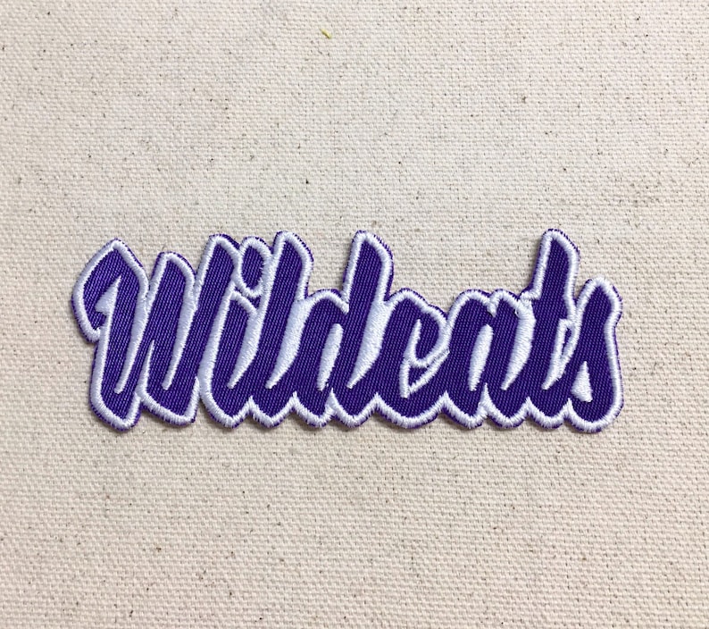 Wildcats Color Choice Mascot Team Name Words Iron on Applique Embroidered Patch image 4