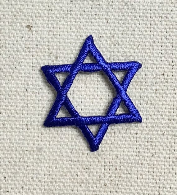 Dreidel Blue//White Spinning Top//Hanukkah Toy Iron on Applique//Embroidered Patch