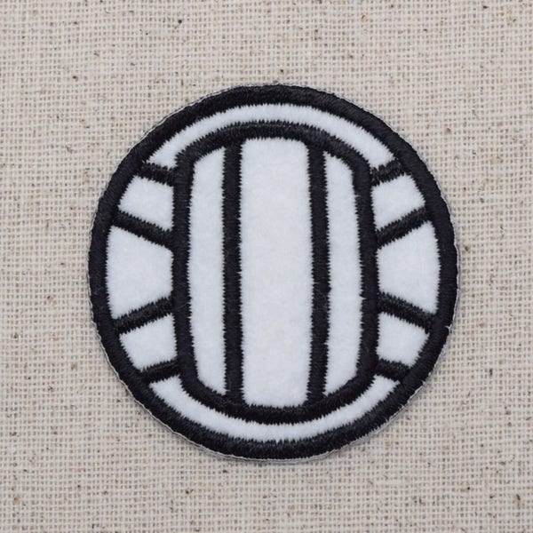 Large 2" Volleyball - Sports - Balls - Black/White - Embroidered Patch - Iron on Applique - 695152-A