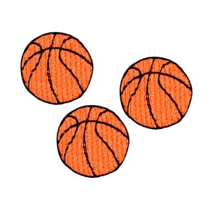 7/8&quot; Mini Basketball, Sports Ball, Embroidered, Iron on Patch