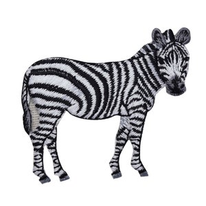 Realistisk Zebra - Naturdjur - Broderad Stryklapp