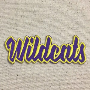 Wildcats Color Choice Mascot Team Name Words Iron on Applique Embroidered Patch image 2