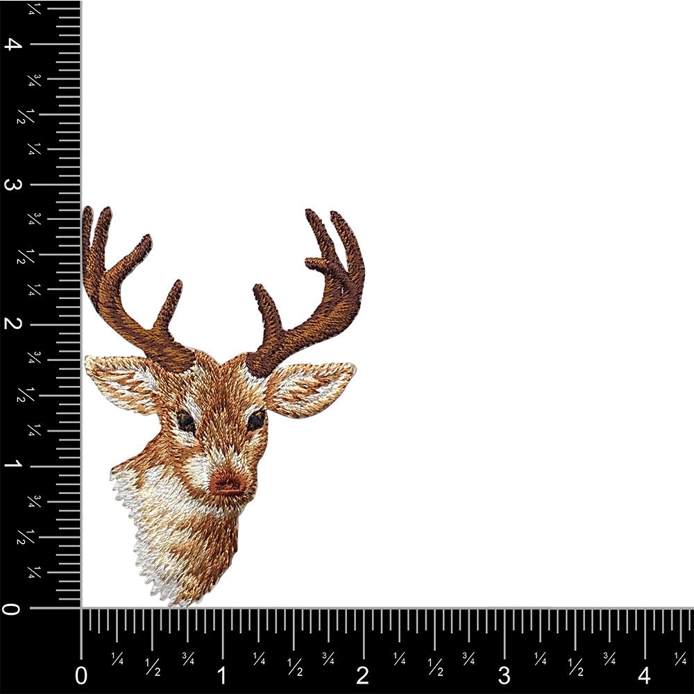 8-punts hert, reebok, witte staart, realistische dieren, geborduurd,  opstrijkbare patch - Etsy België, image size:1000x1000