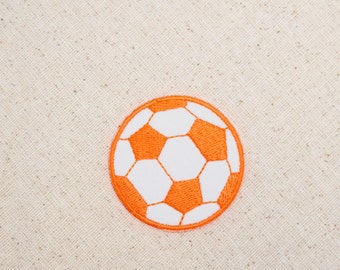 Ballon de football, 2 » - Orange néon - Futebol - Patch brodé - Fer à repasser sur applique - 695290B