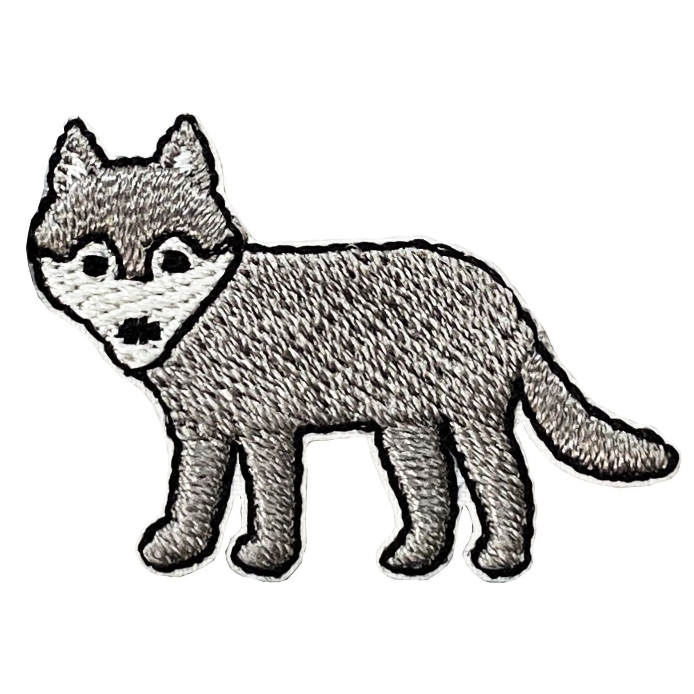 Toppa ricamata con ferro da stiro, lupo coyote ululante coraggioso e forte - Italia