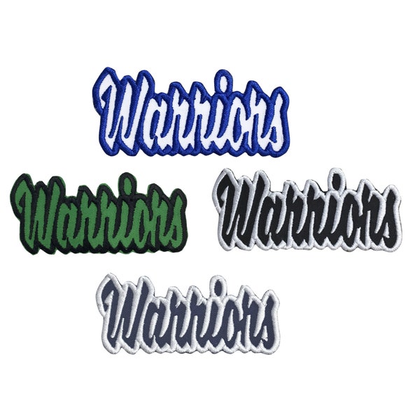 Warriors, Embroidered, Iron on Patch