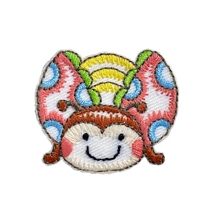 Ladybug, Garden Gnome, Embroidered, Iron on Patch, DIY crafts