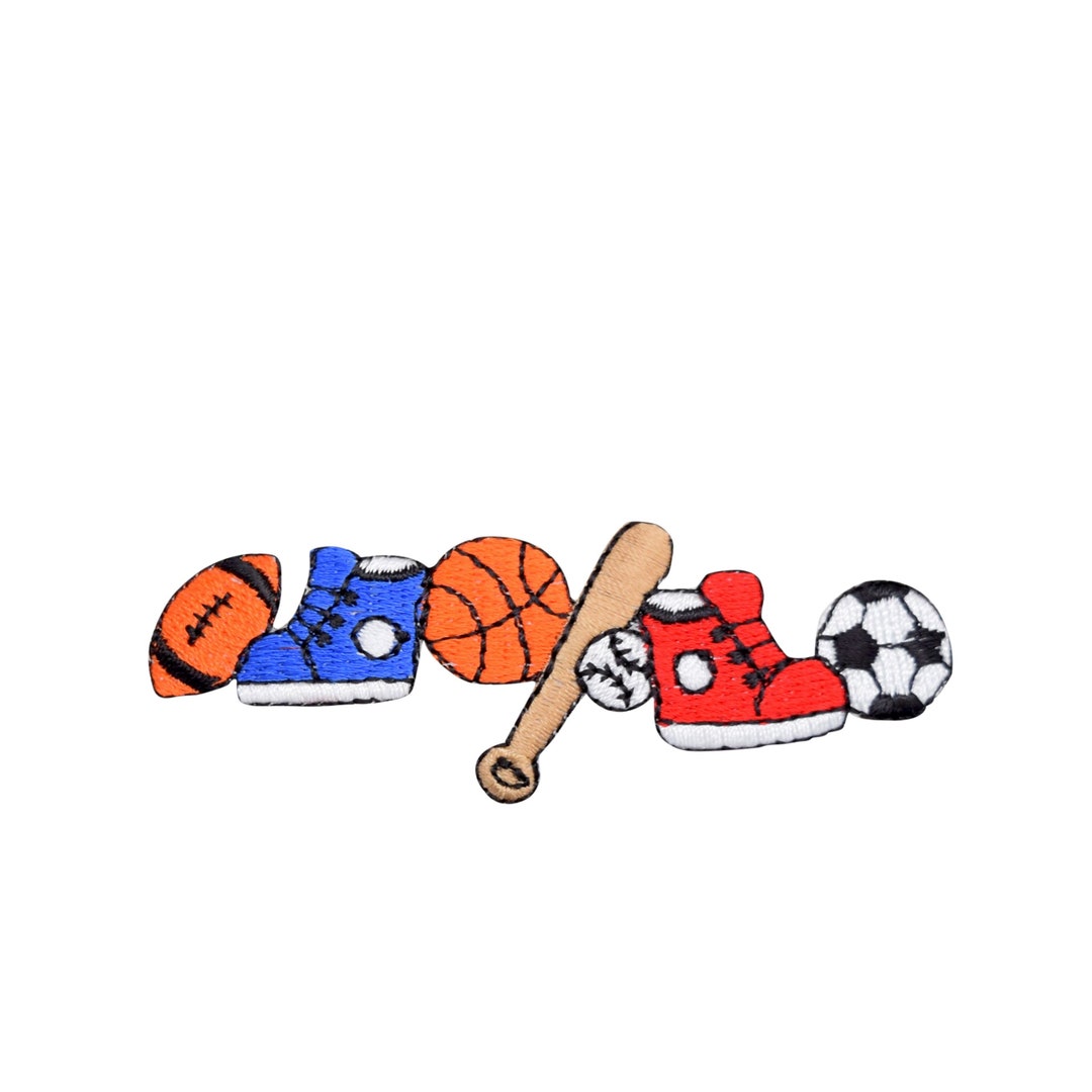 Sports Strip With Football, Basketball, Baseball, Soccer Ball, Shoes