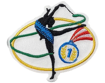 Competitive Ribbon Rhythmic Dancing/Gymnastics - Embroidered Iron on Patch