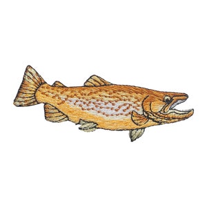 Lake Trout Fish - Embroidered Iron on Patch