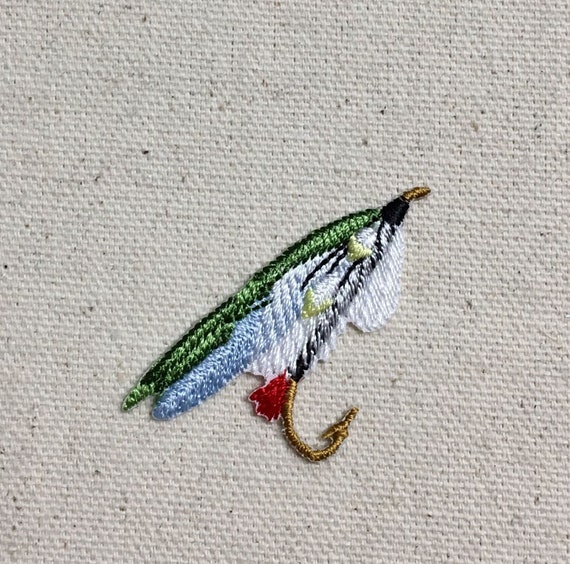 Pack De 3 Patches Brodés Leurre De Pêche à La Mouche - Fer à Repasser - Neufs