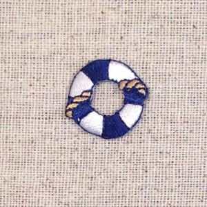 Kleine reddingsboei - nautisch - opstrijkbare appliqué - geborduurde patch - 155541A