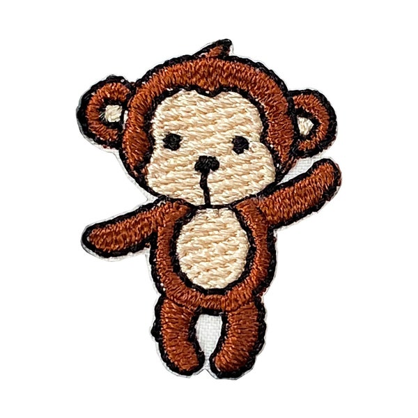 Mini Monkey Embroidered Iron on Patch