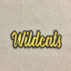 Wildcats Color Choice Mascot Team Name Words Iron on Applique Embroidered Patch image 5