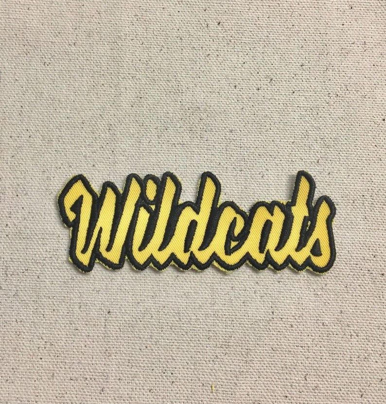 Wildcats Color Choice Mascot Team Name Words Iron on Applique Embroidered Patch image 5