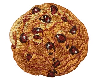 Chocolate Chip Cookie, Snacks, Embroidered, Iron on Patch