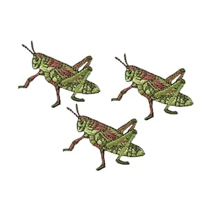 Heuschrecke gestickter Aufnäher