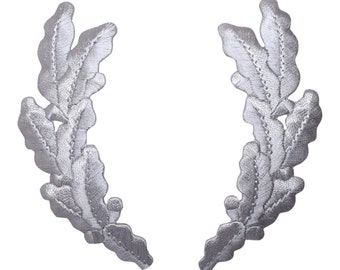 Uova strapazzate grigie, militari, ricamate, toppa da stirare, uniforme, morale tattico,