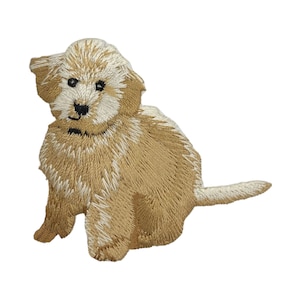 Golden Doodle, Puppy, Dog, Embroidered, Iron on Patch