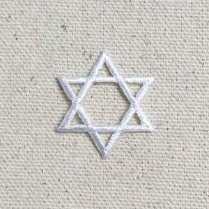 May include: White embroidered Star of David patch.